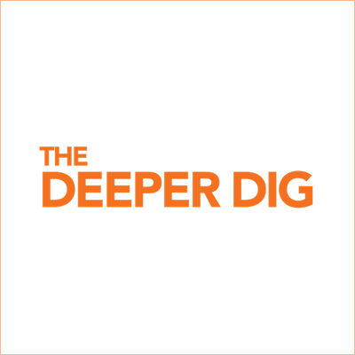 The logo for the VTDigger podcast The Deeper Dig